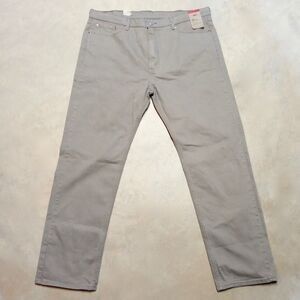 NWT Levi's 505 Regular Jeans Mens 42x34 Stretch Denim Straight Leg Tan Beige
